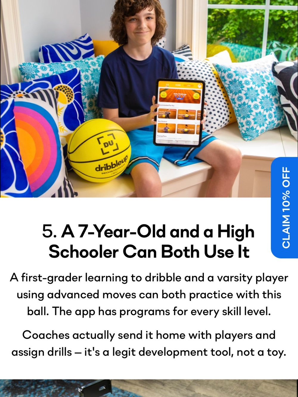 Smart Indoor/Outdoor Basketball - Picture 4 of 5